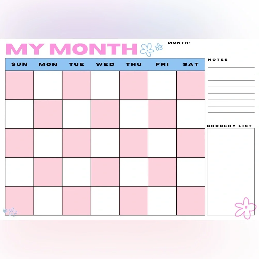 Multi color Fridge calendar 20x14